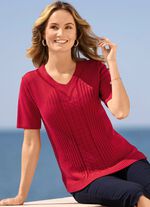 Pulli mit streckender Struktur 