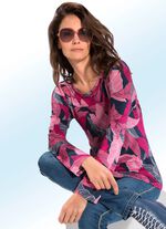Shirt mit sch&ouml;ner Strasszier PINK-MARINE-BUNT