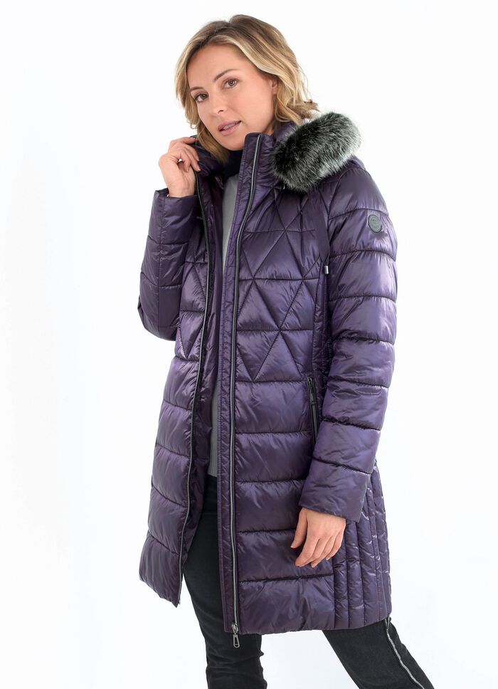 Kurzmantel mit L&auml;ngssteppung seitlich 