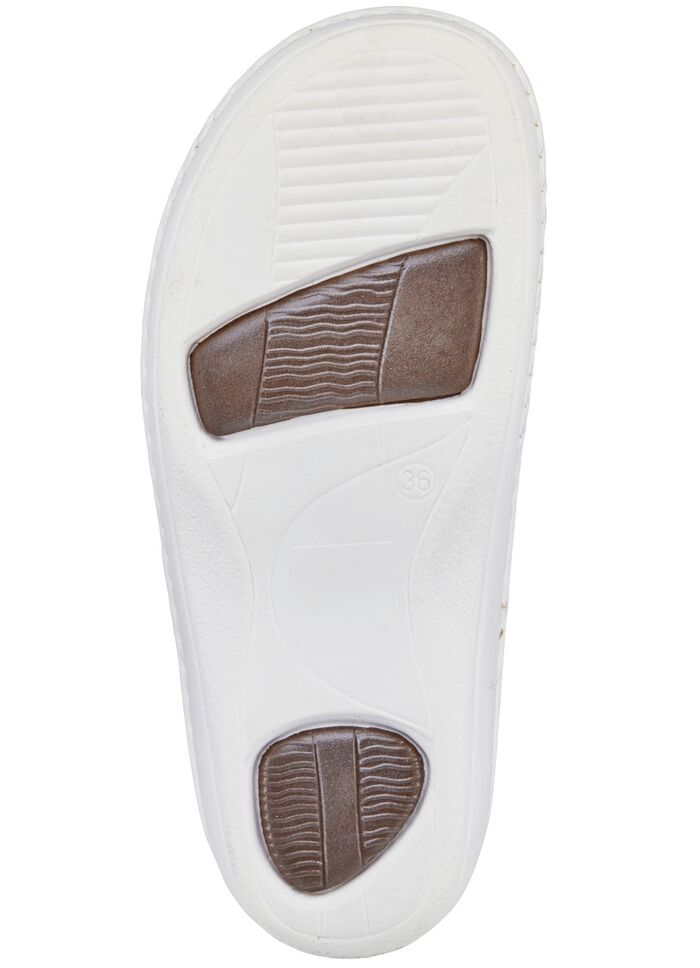 ELENA EDEN Clog aus genarbtem Rind-Nappaleder WEISS