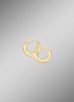 Creolen mit Wei&szlig;goldbl&uuml;ten 