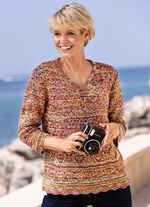 Pullover aus Melangegarn ROT-GELB-MULTICOLOR