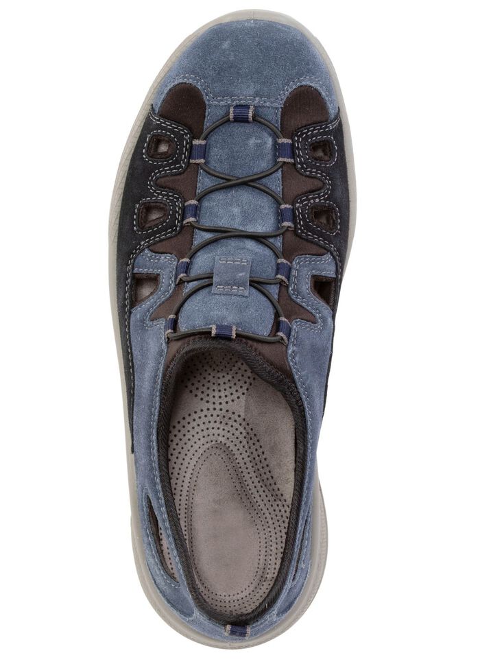 GINO GALANTE Slipper mit elastischer Zierschn&uuml;rung BLAU