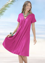 Laurina Zweierpack Kleider, weit schwingend 1X FUCHSIA, 1X ROYALBLAU