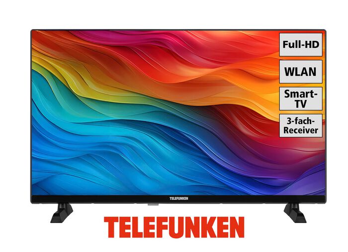 Telefunken XFTO750S Full-HD-Smart-LED-Fernseher-TV-32'' SCHWARZ