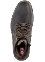 Rieker Schnür-Boot mit Warmfutter aus Lammfell und Plüschmaterial DUNKELBRAUN