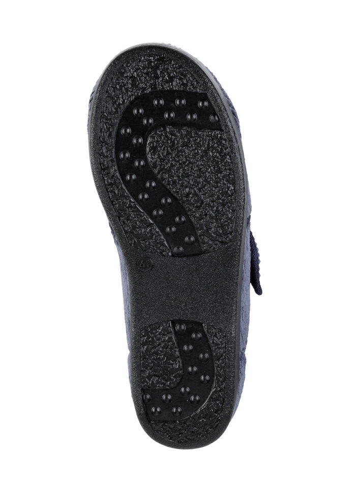 Klassische Herren-Hausschuhe, mit Klettverschluss MARINE