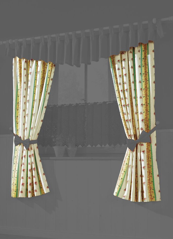 Seitenschal-Garnitur in Leinen-Optik 