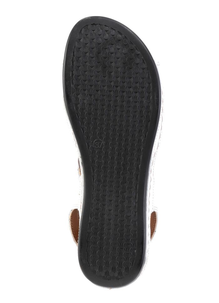 ELENA EDEN Sandale aus Nappaleder mit Metallschmuck WEISS