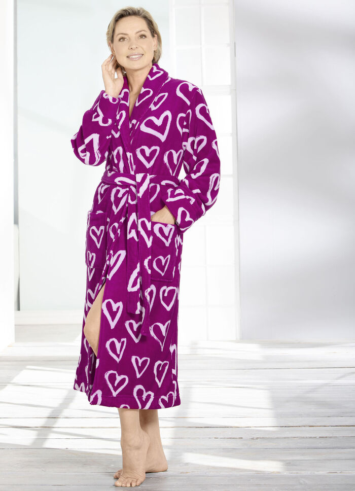 Bademantel mit tollem Herzdruck 
