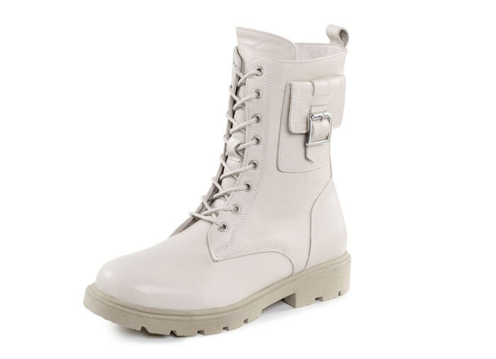 Andrea Conti Stiefelette mit modischen, aufgesetzten Täschchen BEIGE