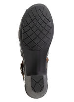 Gemini, modische Damen-Sandaletten, Weite G, mit Gummizug SCHWARZ-GRAU