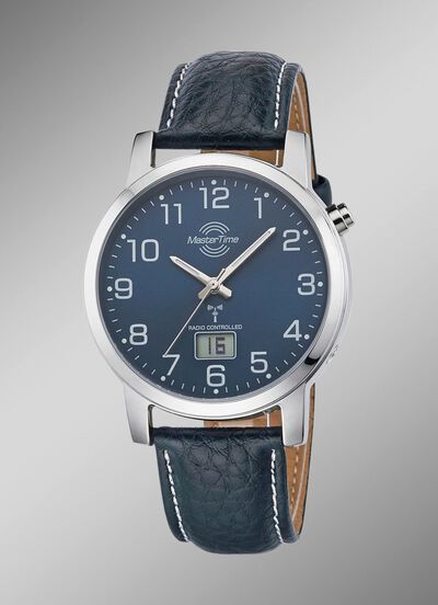 Sch&ouml;ne Herren-Lederarmbanduhr 