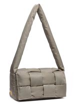 Collezione Alessandro Tasche aus zart gl&auml;nzendem Textilmaterial TAUPE