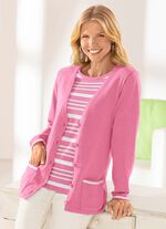 Strick-Twinset mit Kontrasten 