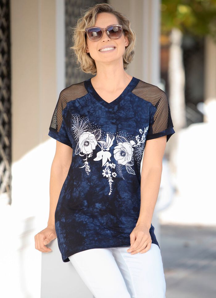 Faszinierendes Longshirt in Batik-Optik 