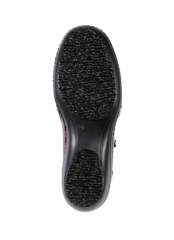 ELENA EDEN Bootie aus teilweise reptilgepr&auml;gtem Nappaleder BURGUND