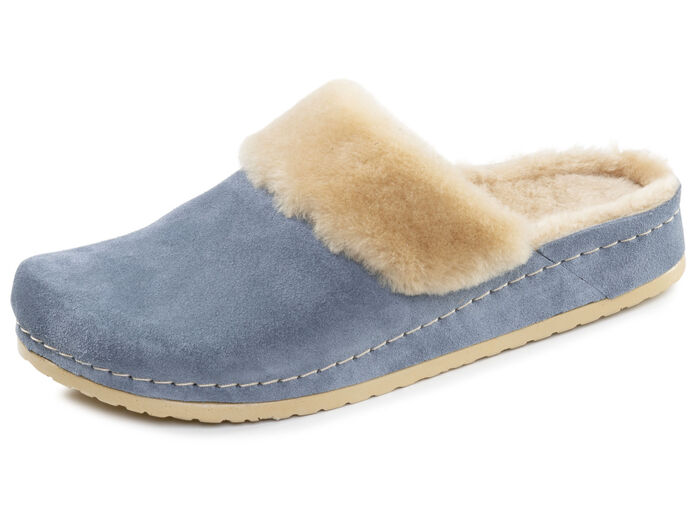 Mubb, warme Damen-Hausschuhe, Weite H, mit Lammfell JEANS