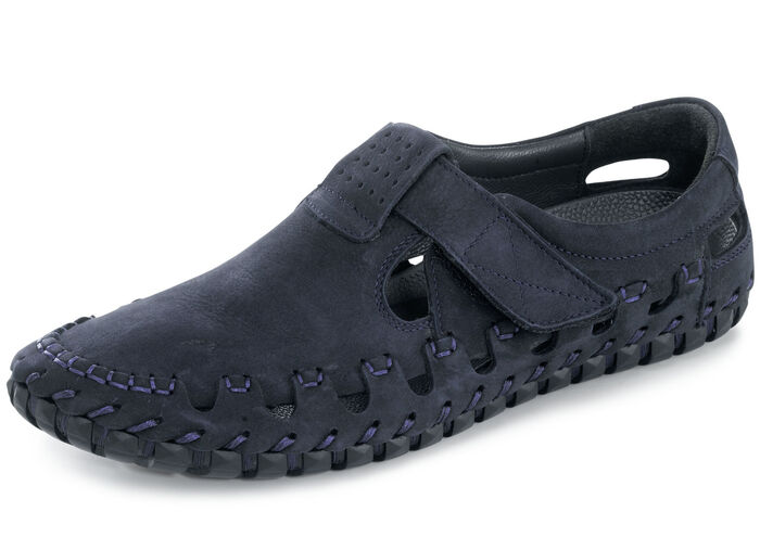 Gemini Slipper mit effektvollen Ziernähten MARINE