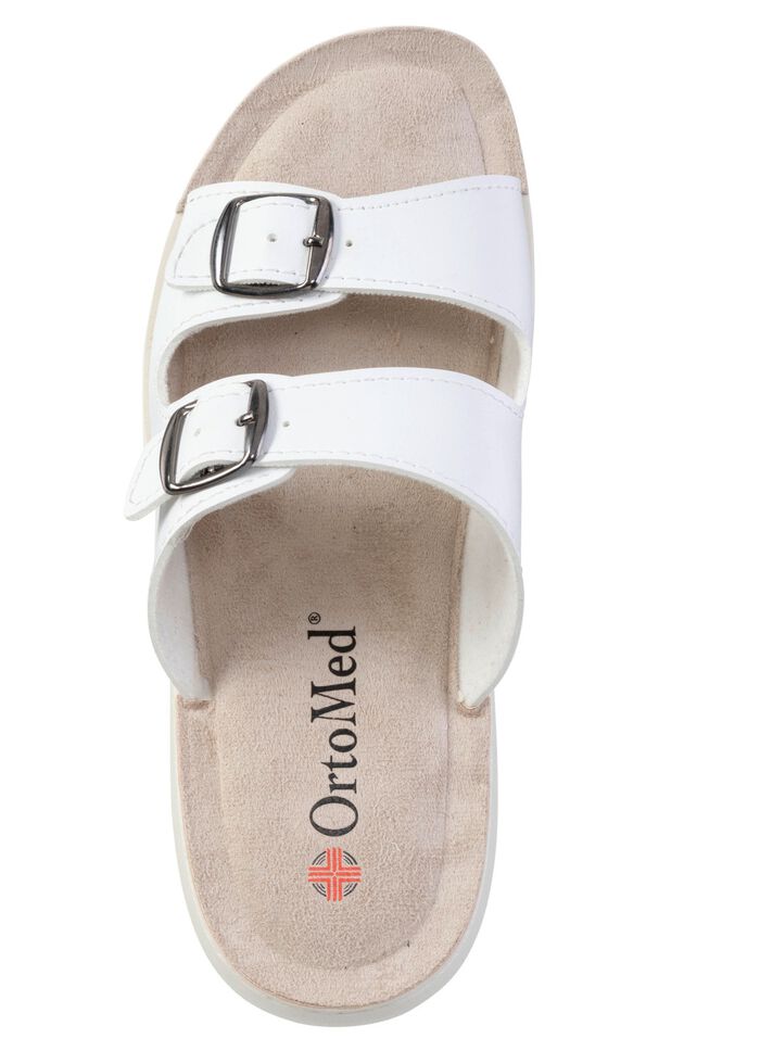 Zweierpack Pantoletten aus Nubuk- und Nappasynthetik 