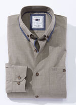 "Milano Italy"-Hemd in 4 Farben BEIGE MELIERT