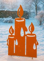 Gartenstecker in Rostoptik 