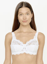 Susa Zweierpack BH mit zarter Elastikspitze 1X MARINE, 1X WEISS