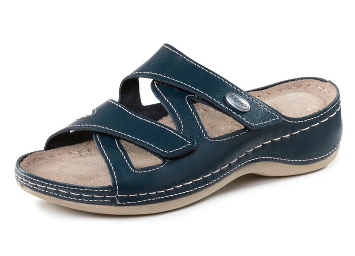 ELENA EDEN Pantolette aus Nappaleder MARINE