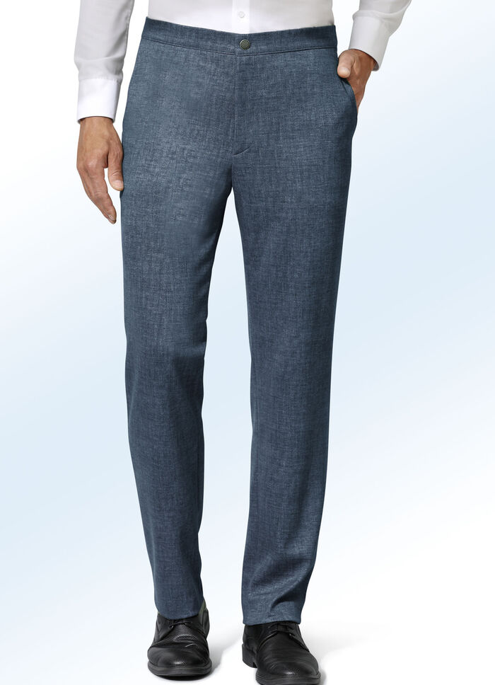 "Klaus Modelle"-Hose in 3 Farben BLAU MELIERT