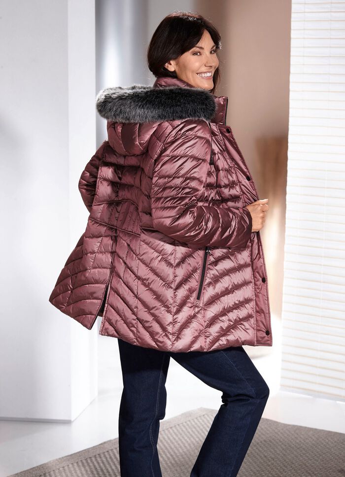 Jacke mit abnehmbarer Kapuze MAUVE
