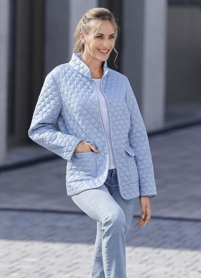 Wendejacke mit Knopfleiste HIMMELBLAU/HIMMELBLAU-WEISS