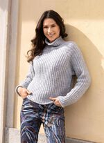 Pullover in sehr flauschiger Qualit&auml;t PERLGRAU MELIERT