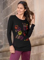 Shirt mit Stra&szlig;zier im Vorderteil 