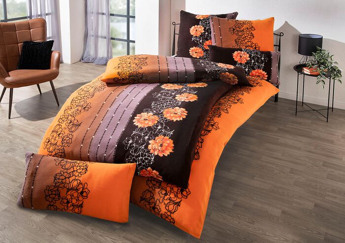 Flauschige Teddy-Pl&uuml;sch Bettw&auml;sche-Garnitur 