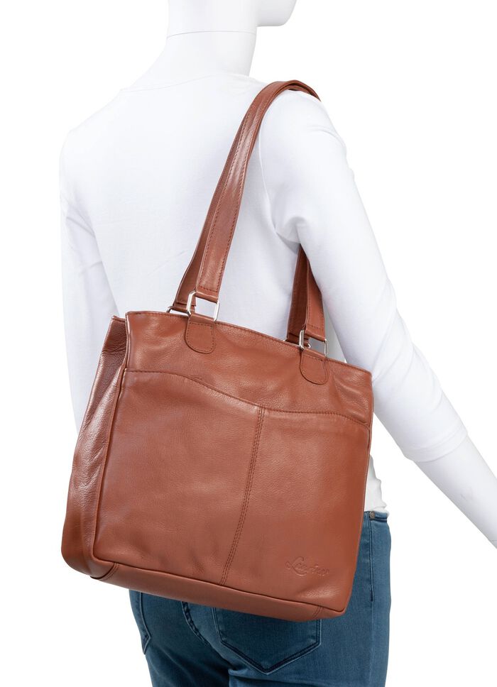 Laurina, Tasche, Damen, aus Leder COGNAC