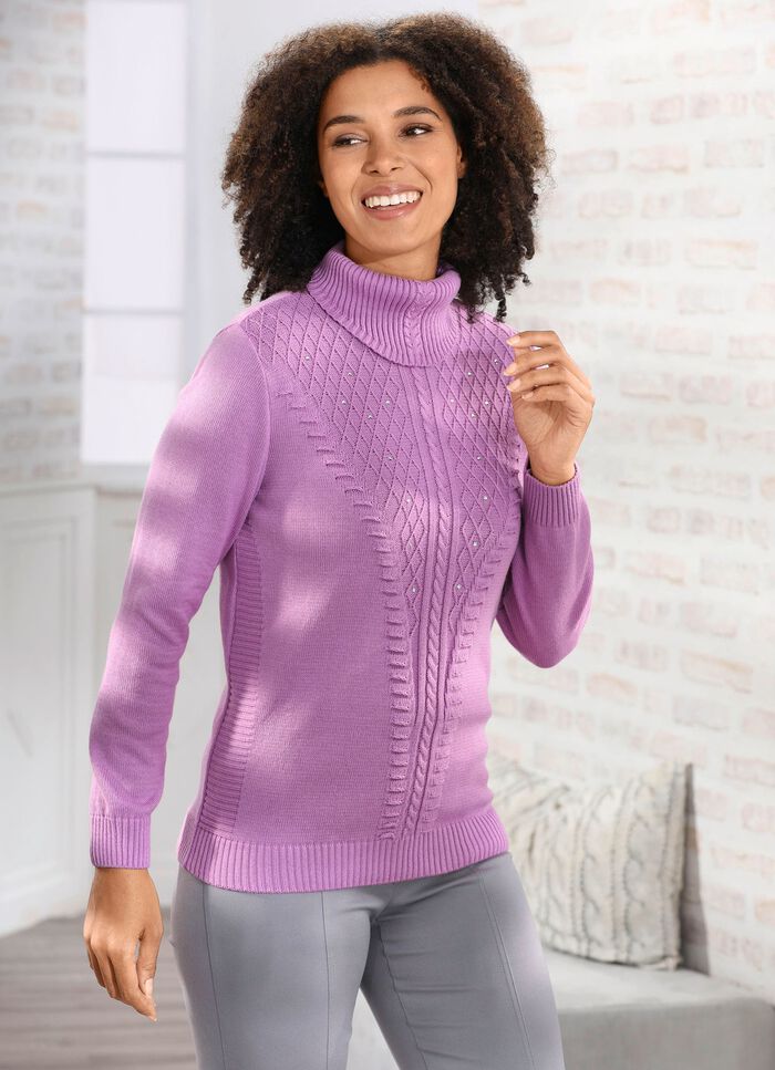 Pullover mit Strasszier ROSENHOLZ