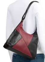 Laurina, Tasche, Damen, aus Leder SCHWARZ-BORDEAUX