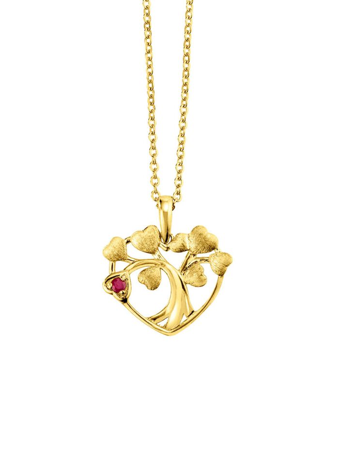 Anh&auml;nger Baum in Herz mit Ankerkette 