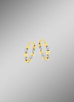 Diamantierte Creolen in Bicolor 