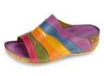 Gemini Pantolette in pfiffiger Optik VIOLA-MULTICOLOR