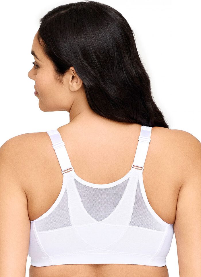 Glamorise St&uuml;tz-BH mit praktischem Vorderverschluss WEISS