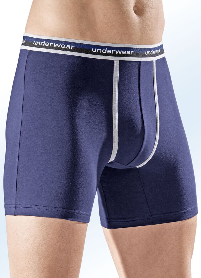 Viererpack Pants mit Kontrastpaspeln 