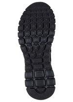 SKECHERS,  trendige Damen-Slipper, aus gestricktem Mesh-Material SCHWARZ-ROSÉGOLD