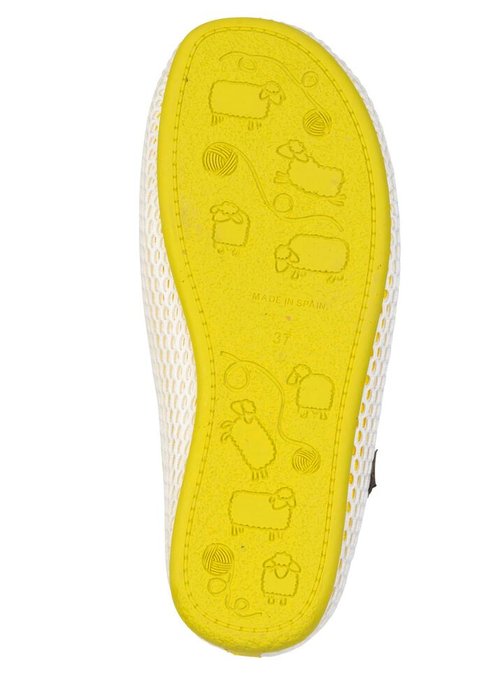 Bequeme Damen-Hausschuhe, Weite H, mit herausnehmbarem Fu&szlig;bett GELB