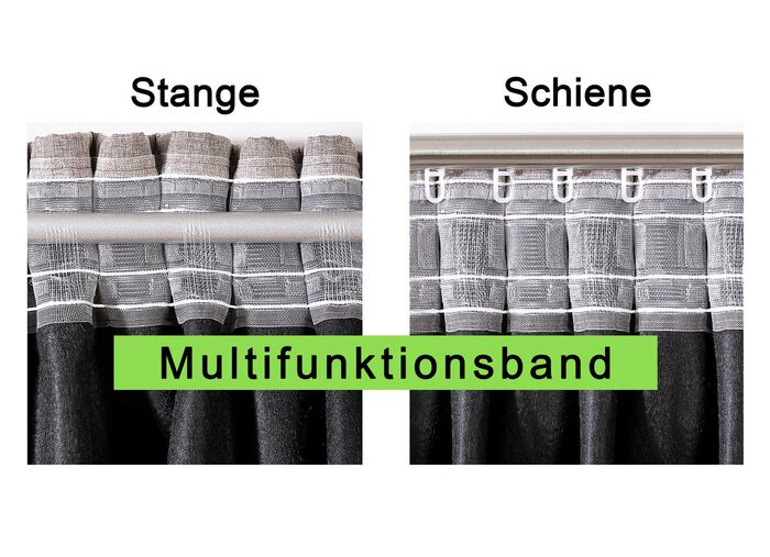 Energiespar-Verdunkelungsschals in Leinenoptik BEIGE