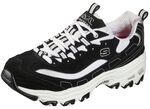 SKECHERS, sportliche Damen-Sneaker, mit herausnehmbarem Fu&szlig;bett SCHWARZ-WEISS