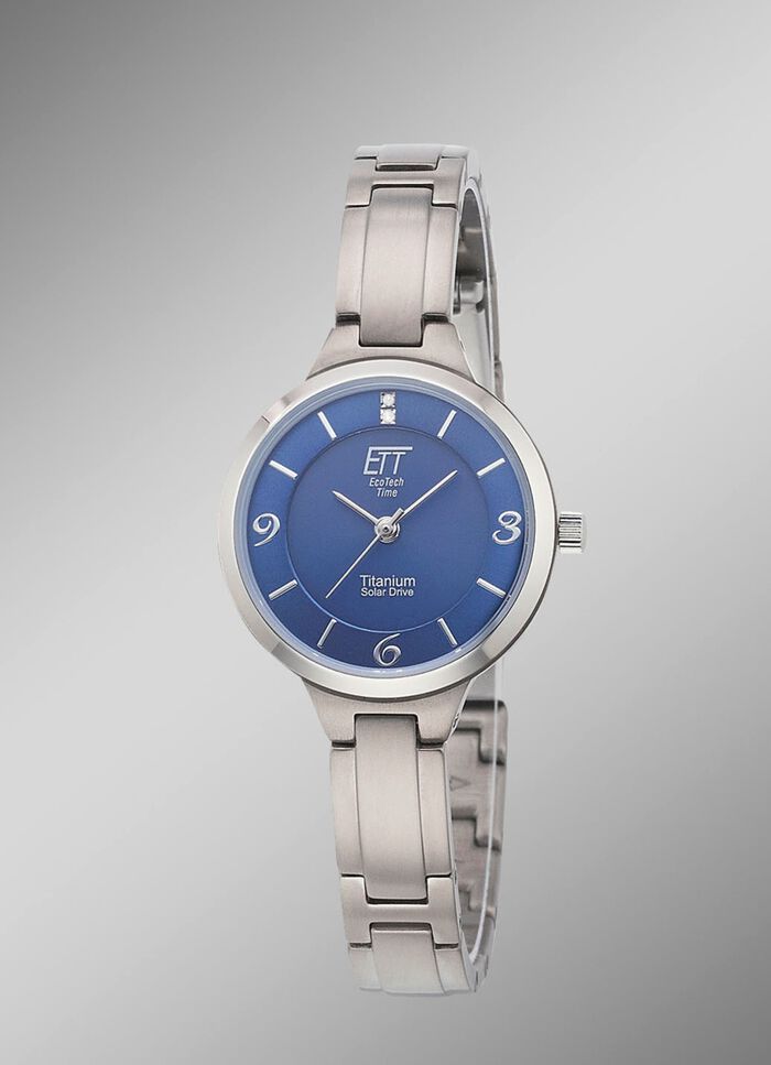 ETT-Solar-Damenuhr mit Quarzuhrwerk 