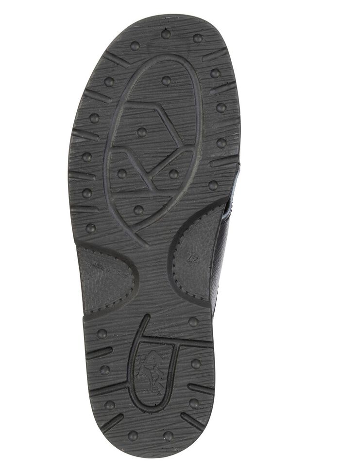 Bequeme Herren-Pantoletten, Weite K, mit Klettverschluss SCHWARZ