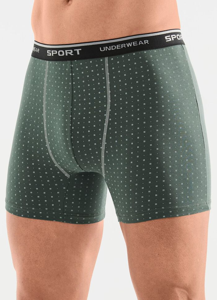 Dreierpack Pants mit Alloverdessin 