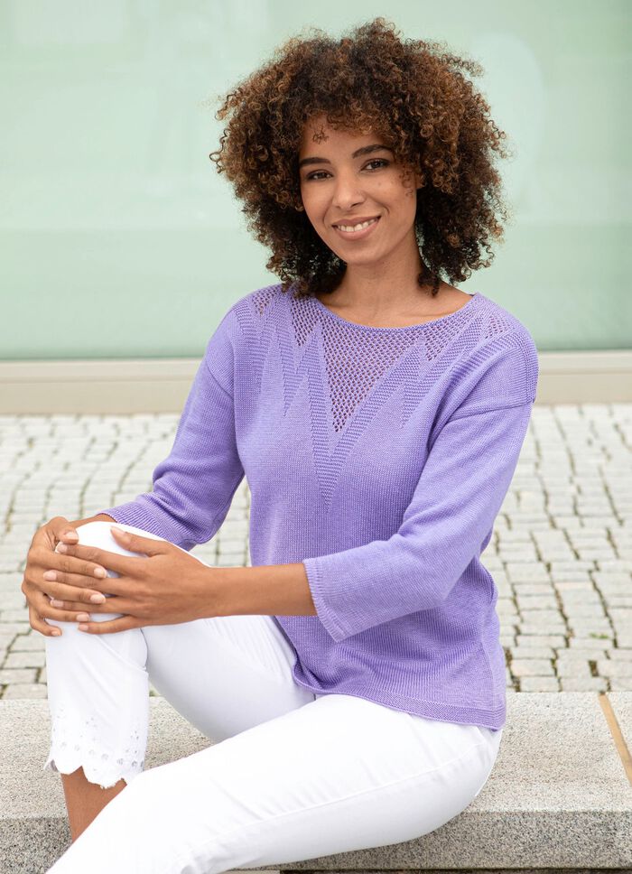 Pullover mit dezentem Glanz 